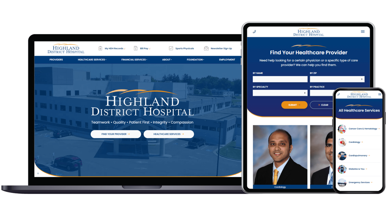 Highland District Hospital site preview