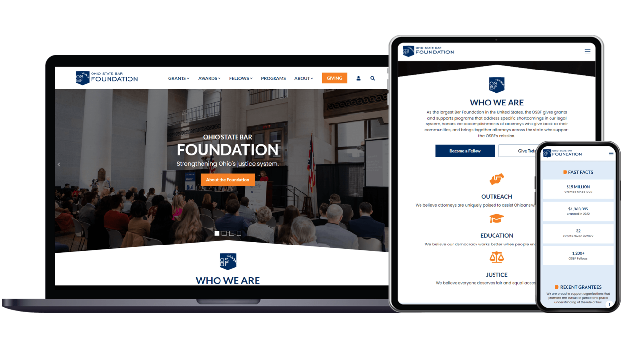 Ohio State Bar Foundation site preview